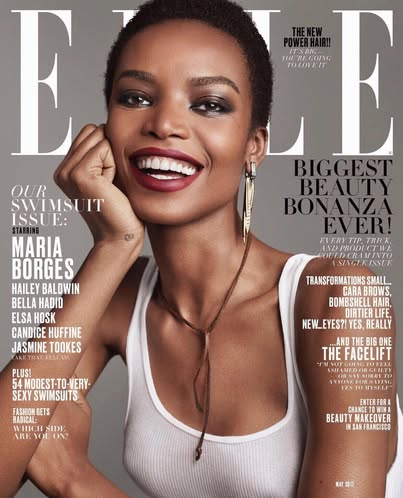 Maria Borges na capa da revista norte-americana “Elle” Modelo foi escolhida para ser protagonista da edição de Maio da publicação norte-americana